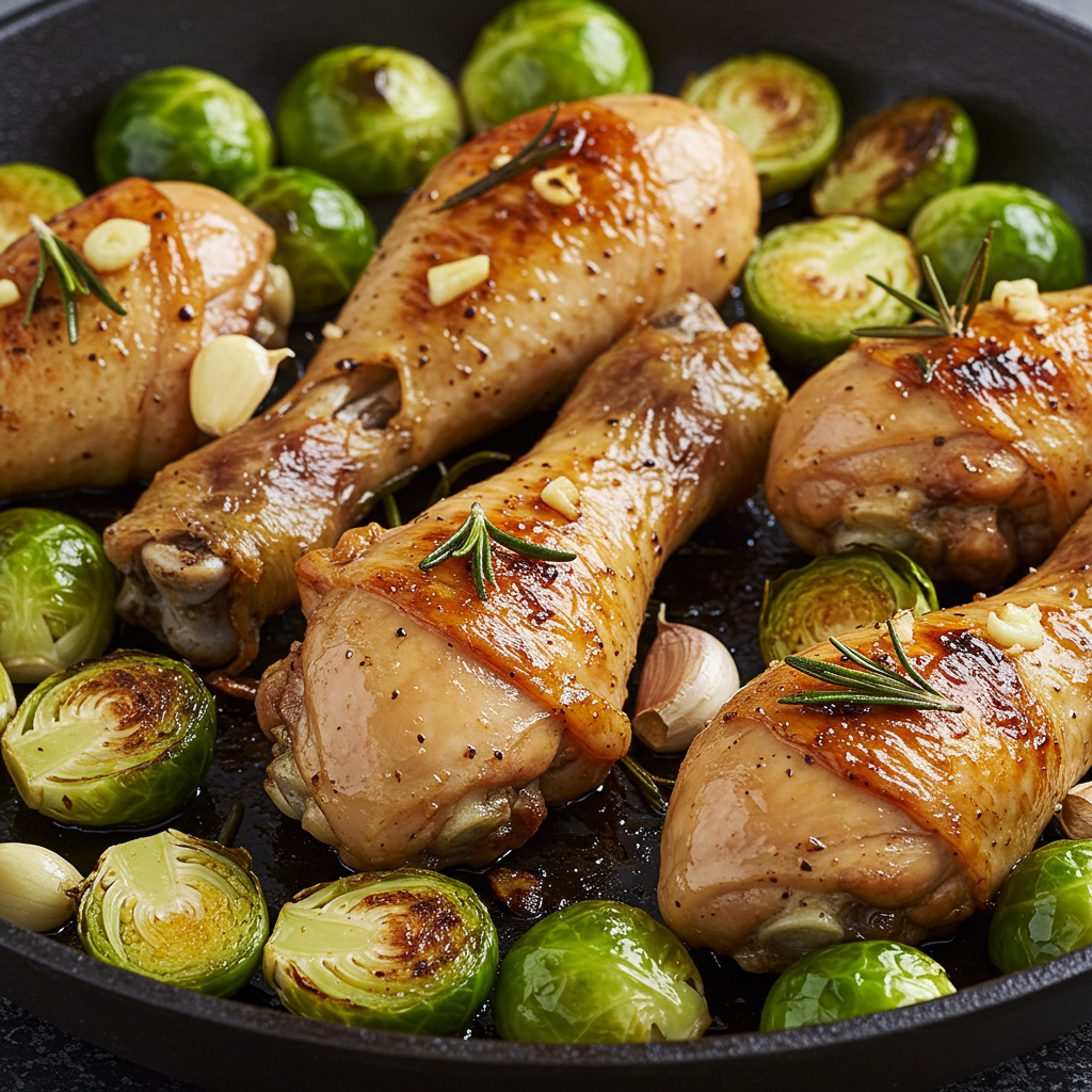 5. One-Pan Garlic Herb Chicken &amp; Brussels Sprouts
