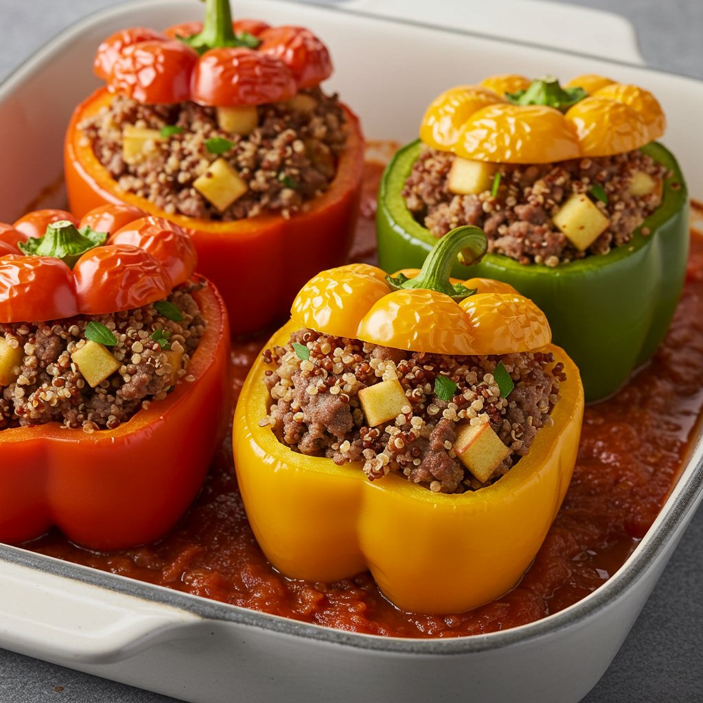 5. Spiced Beef &amp; Apple Stuffed Peppers