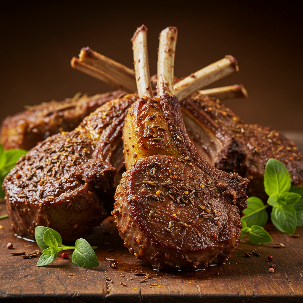 5. Spiced Lamb Chops with Fresh Herbs