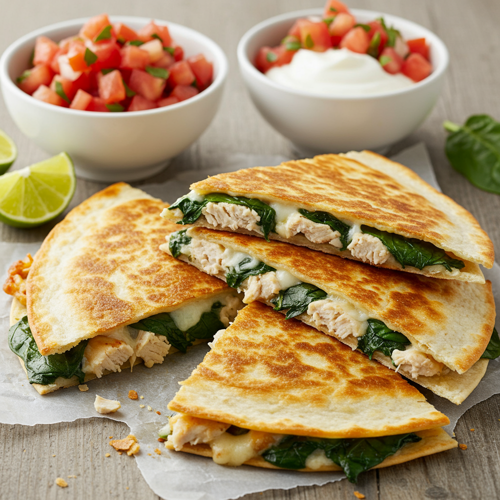 5. Spinach &amp; Chicken Quesadillas