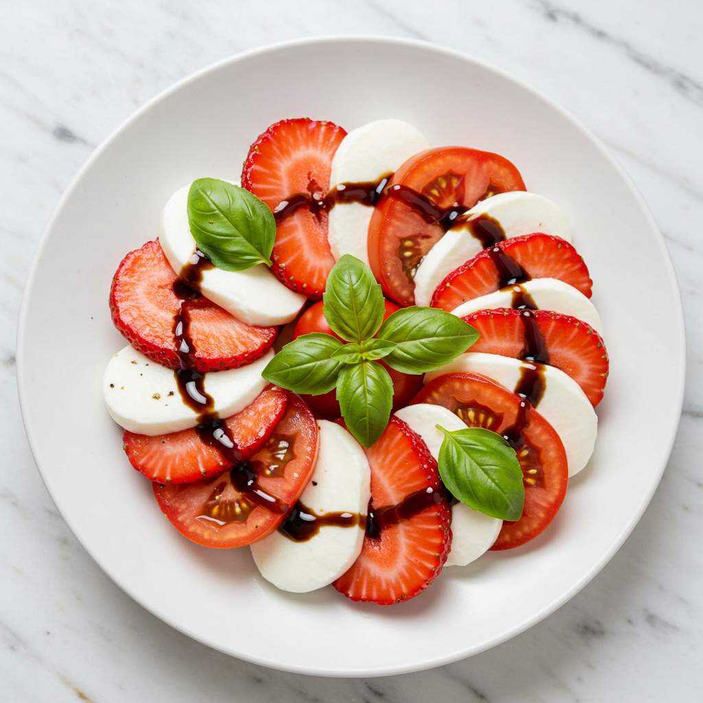 5. Strawberry Caprese Salad
