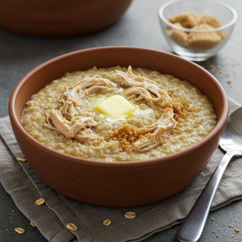 6. Afghan Breakfast Oatmeal with Chicken (Haleem)