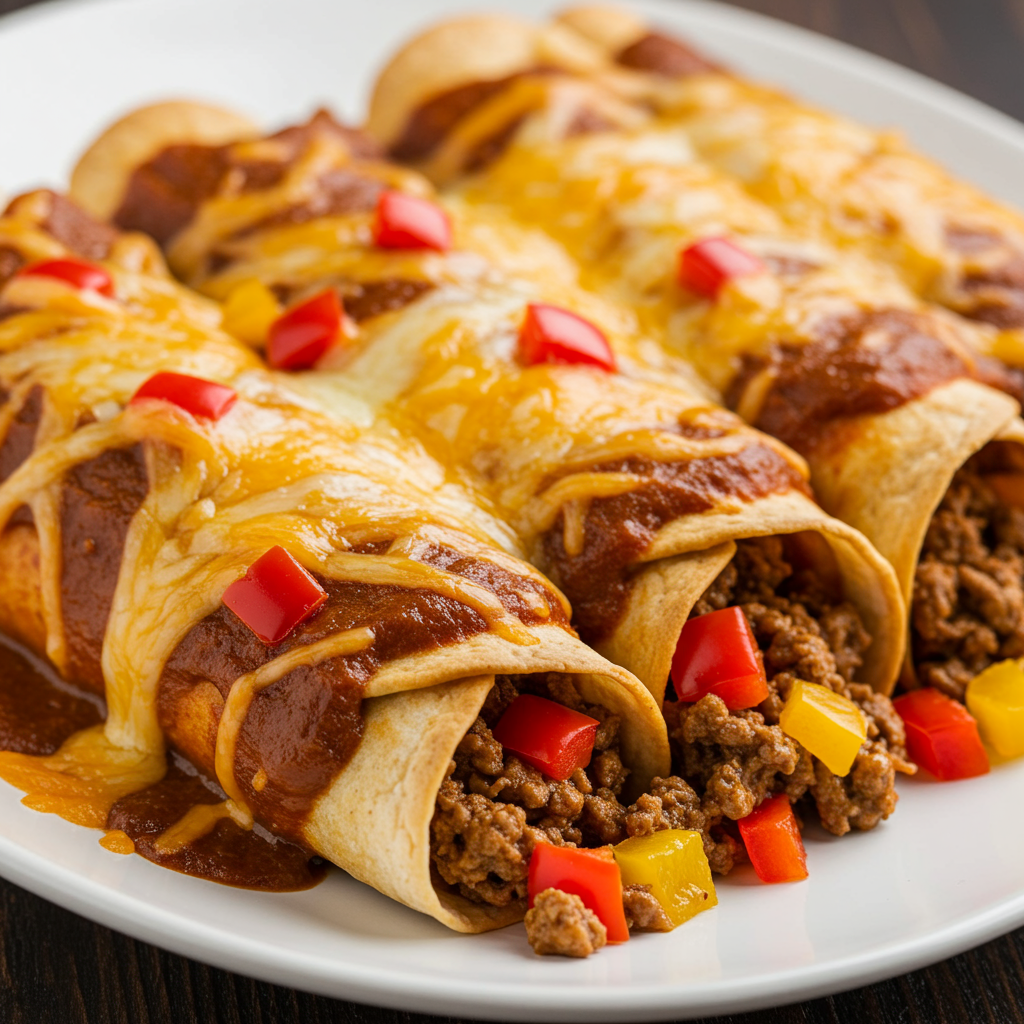 6. Beef and Pepper Enchiladas