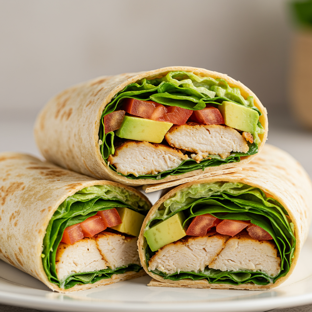 6. Chicken &amp; Avocado Wraps