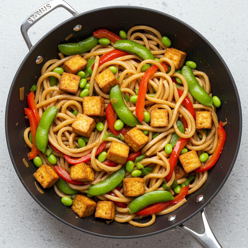 6. Edamame Noodle Stir-Fry