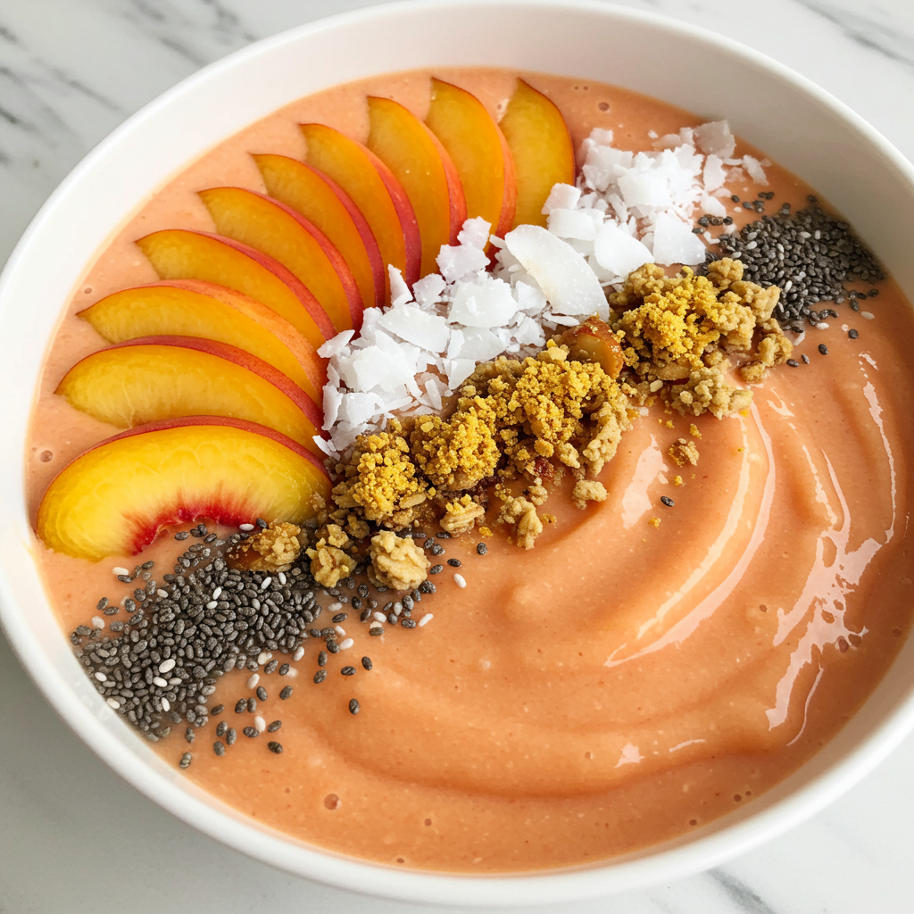 6. Peach Smoothie Bowl