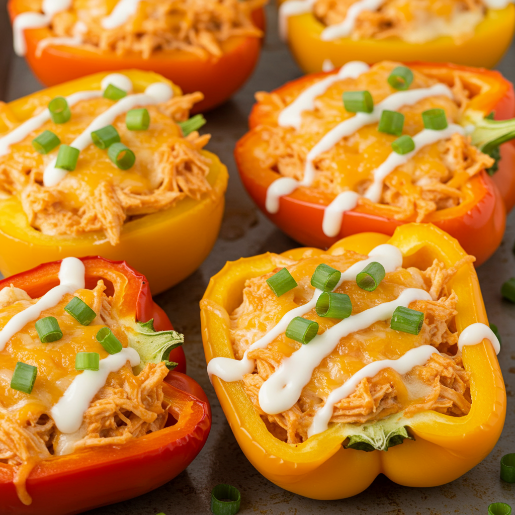 6. Spicy Buffalo Chicken Stuffed Peppers