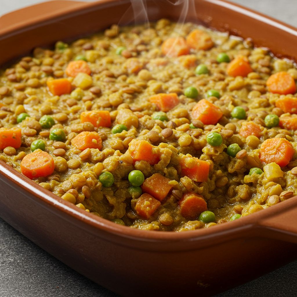 6. Vegan Lentil Curry Casserole