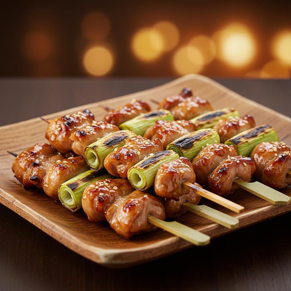 7. Japanese Chicken Skewers (Negima Yakitori)