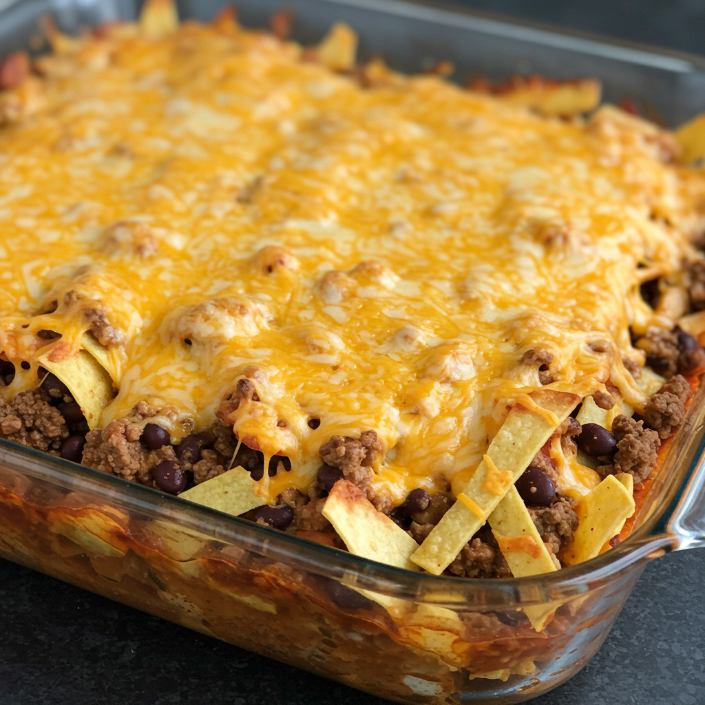 7. Make-Ahead Beef Enchilada Casserole