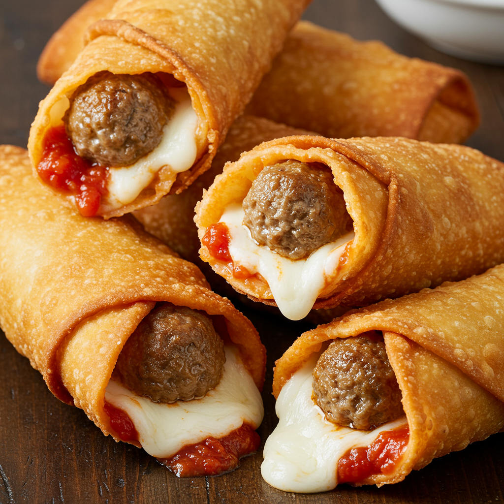 7. Meatball Sub Egg Rolls
