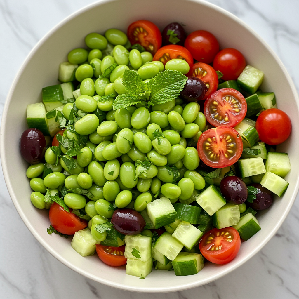 7. Mediterranean-Style Edamame Salad