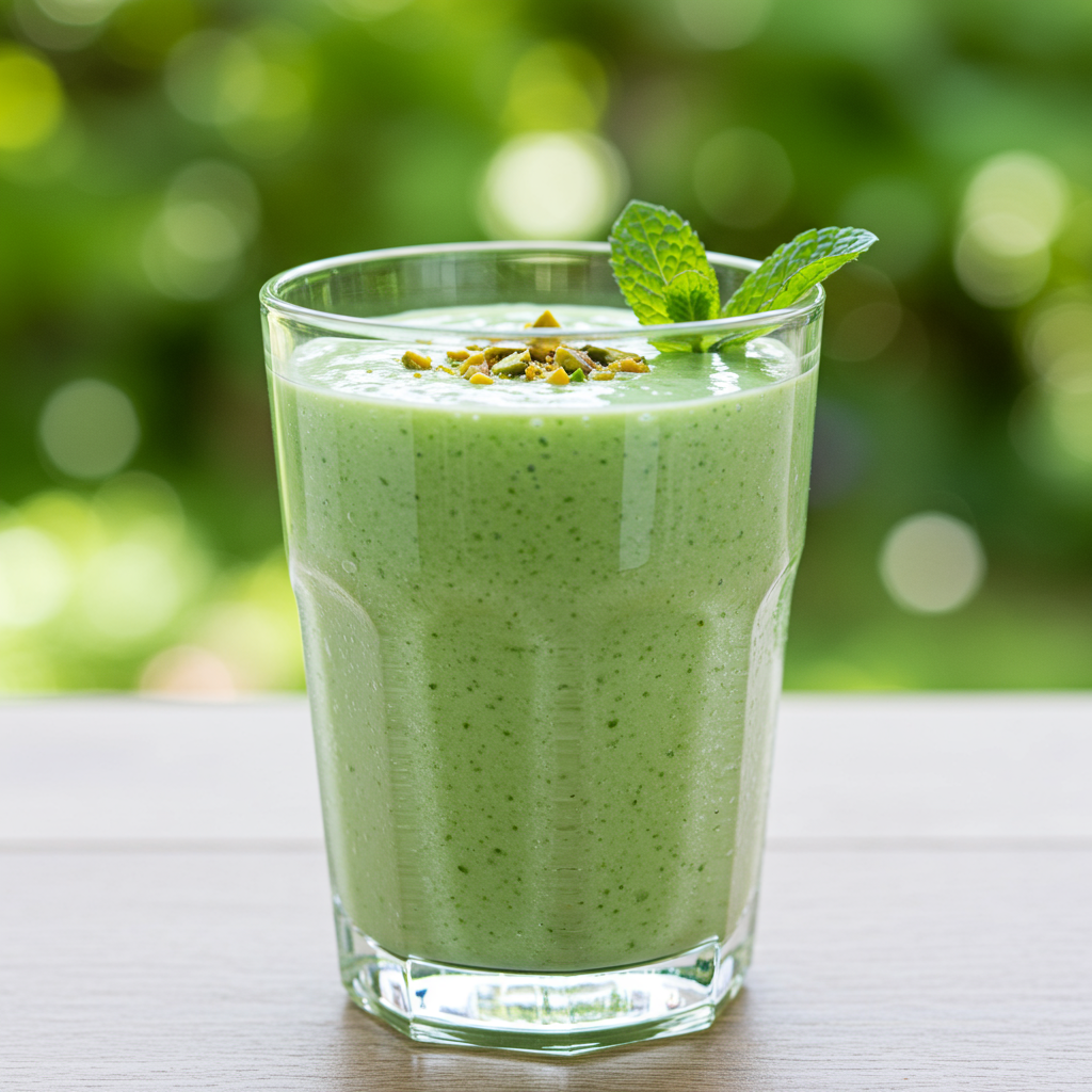 7. Minty Green Greek Yogurt Smoothie