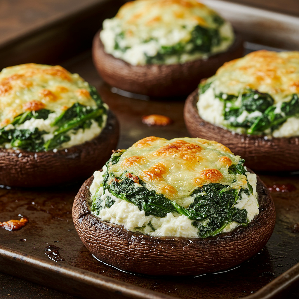 7. Mushroom &amp; Spinach Stuffed Portobellos