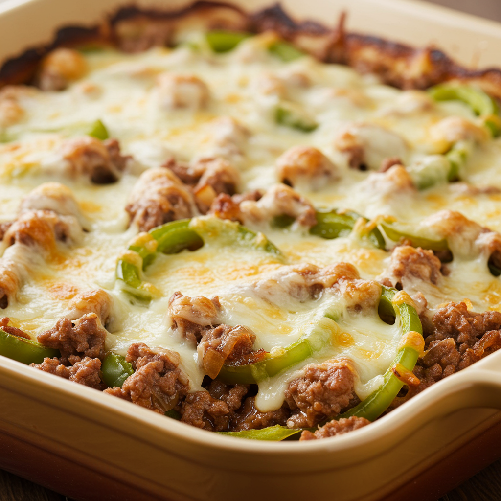 7. Philly Cheesesteak Casserole