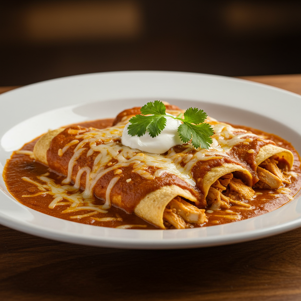 7. Restaurant-Style Chicken Enchiladas