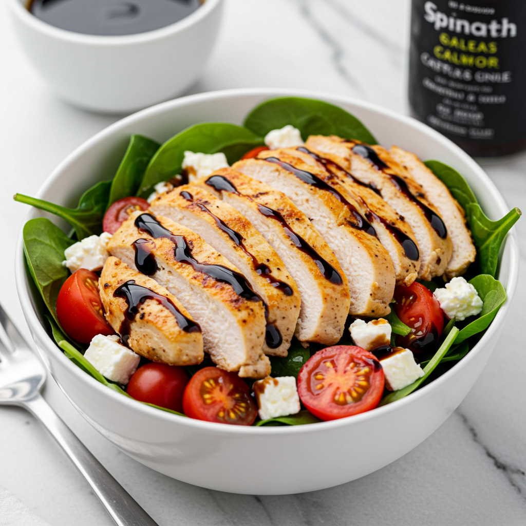 7. Spinach Chicken Salad with Balsamic