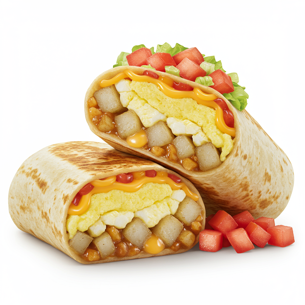 7. Taco Bell Cheesy Toasted Breakfast Burrito