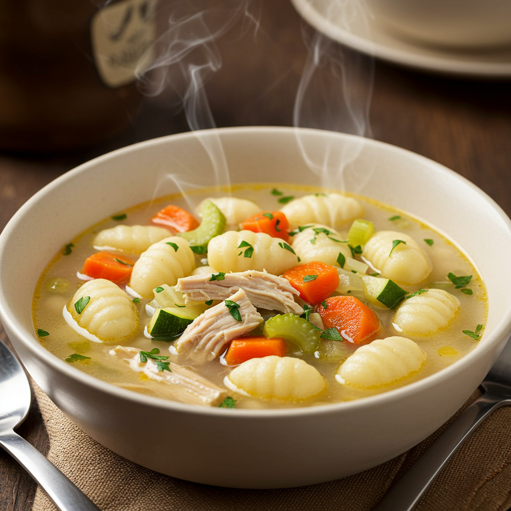 8. Italian-Style Chicken Gnocchi Soup