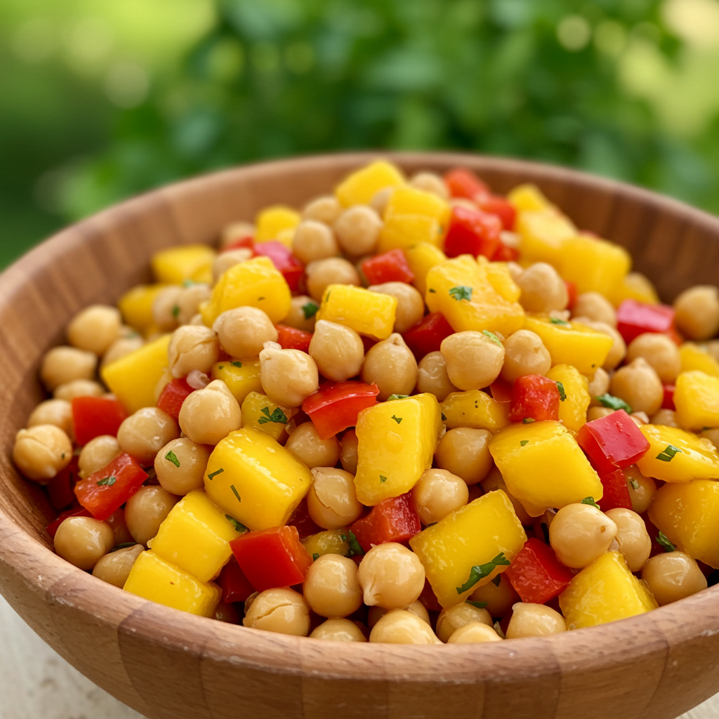 8. Mango & Chickpea Salad with Lime Dressing