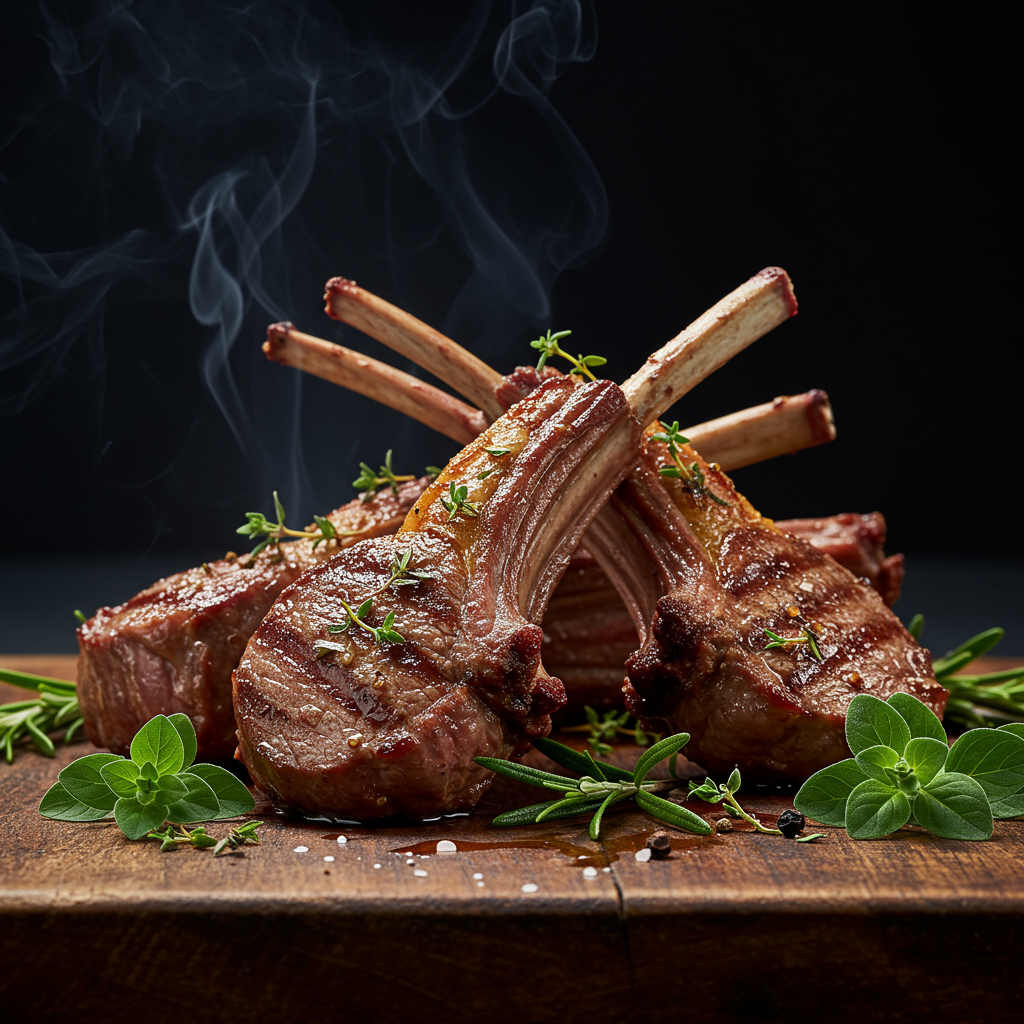8. Marinated Lamb Chops with Mixed Herbs