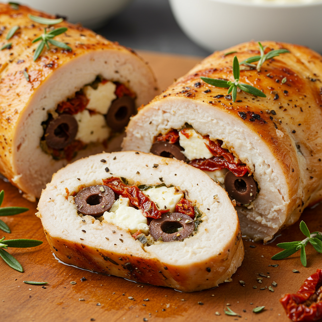 8. Mediterranean Stuffed Chicken Breast
