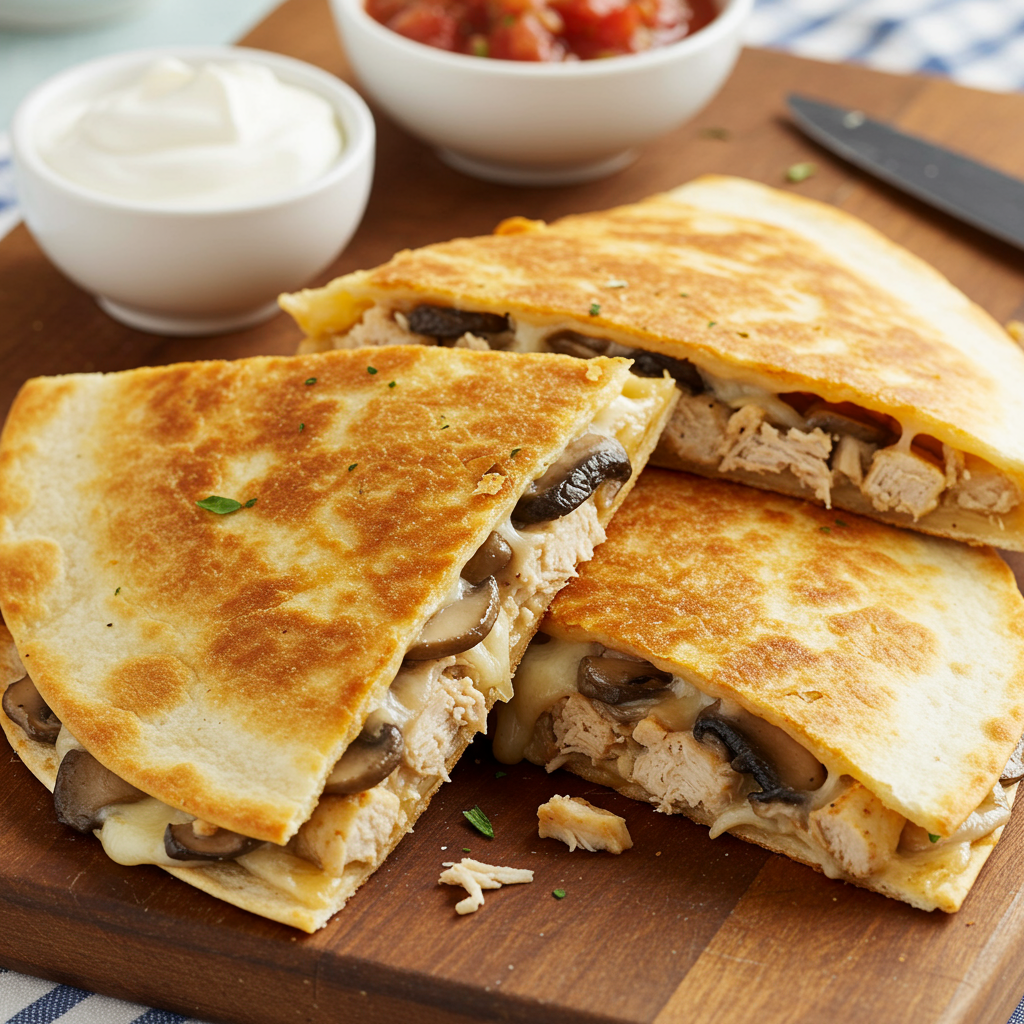 8. Mushroom &amp; Chicken Quesadillas