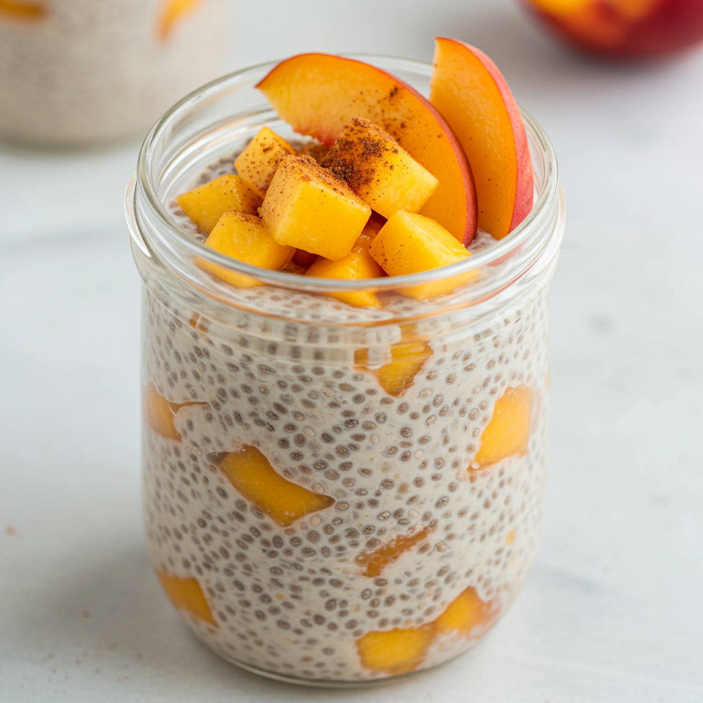 8. Peach Chia Pudding