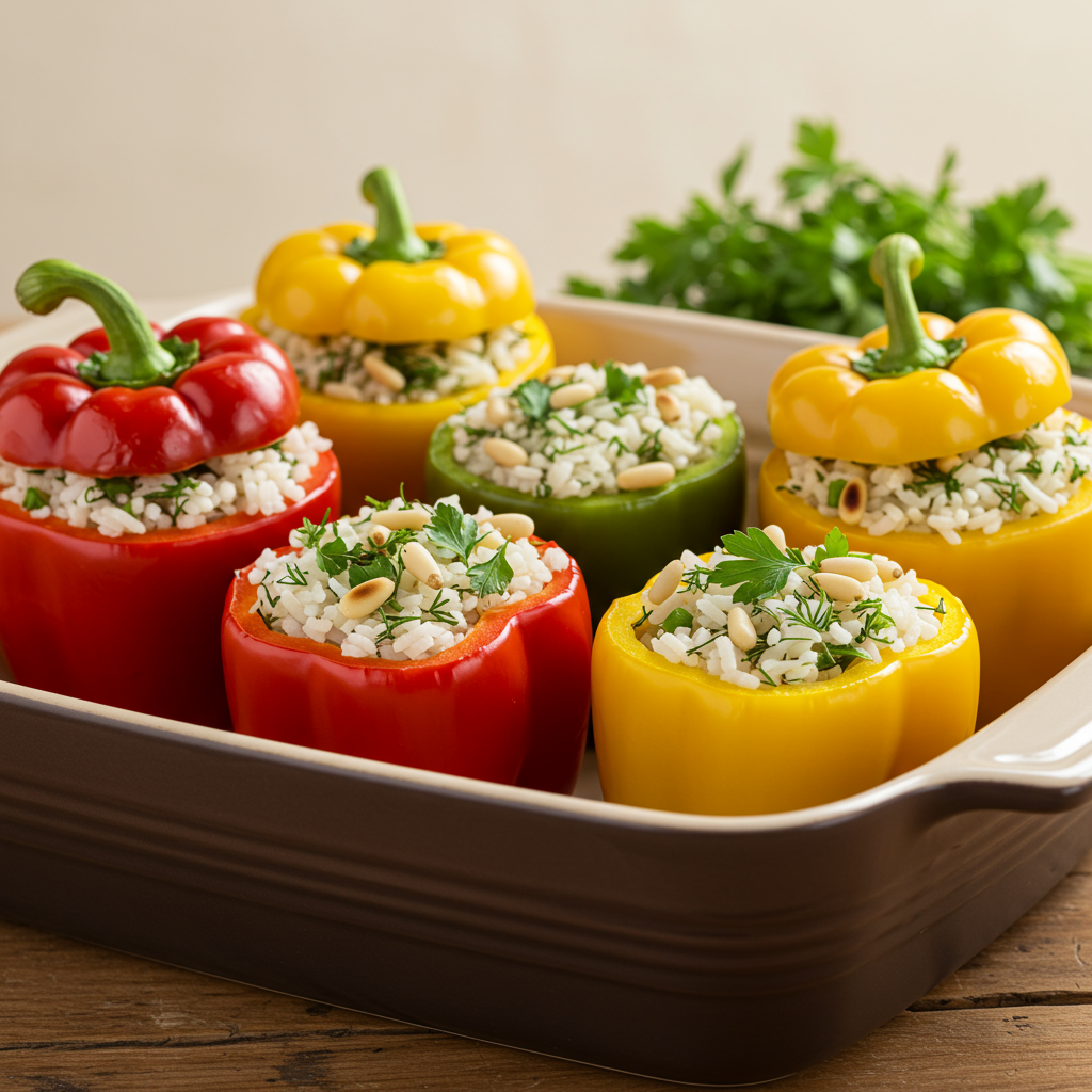 8. Turkish Stuffed Peppers (Dolma)