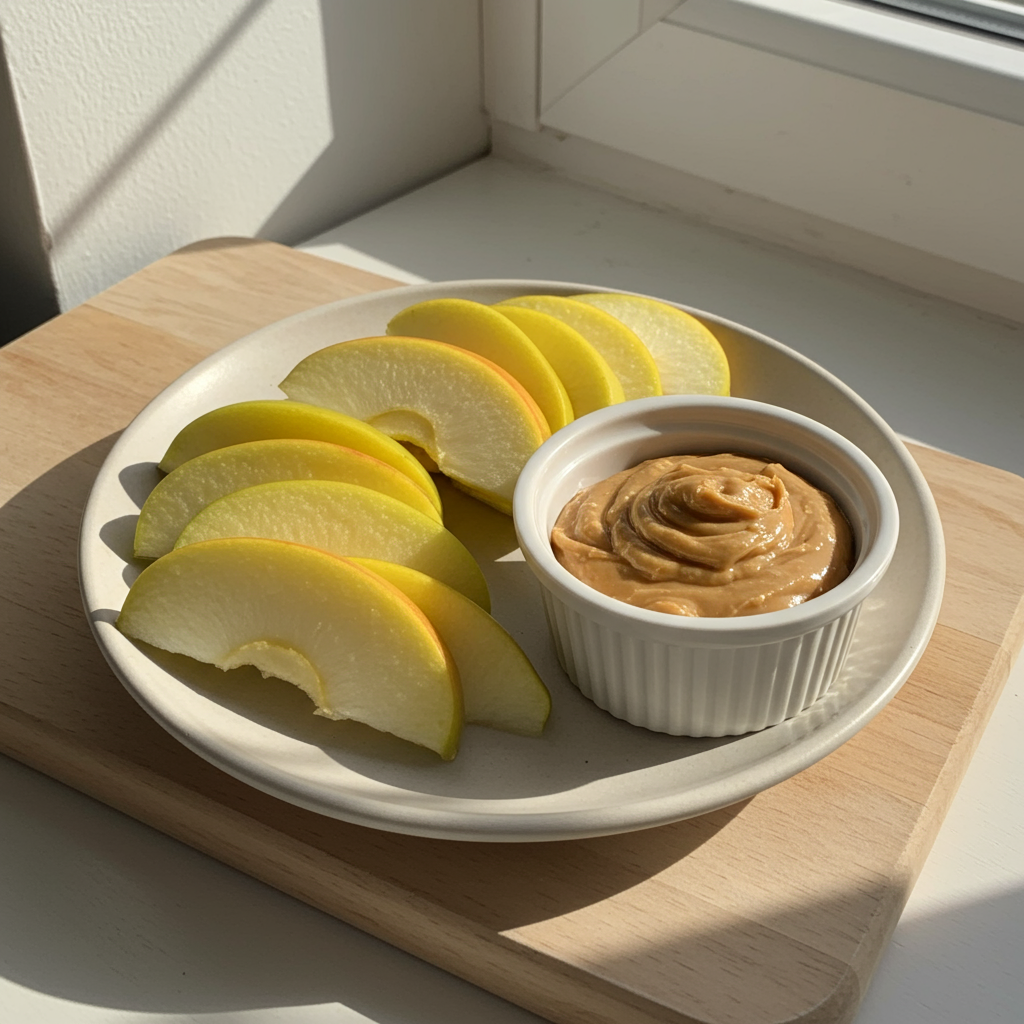 9. Apple Slices with Peanut Butter