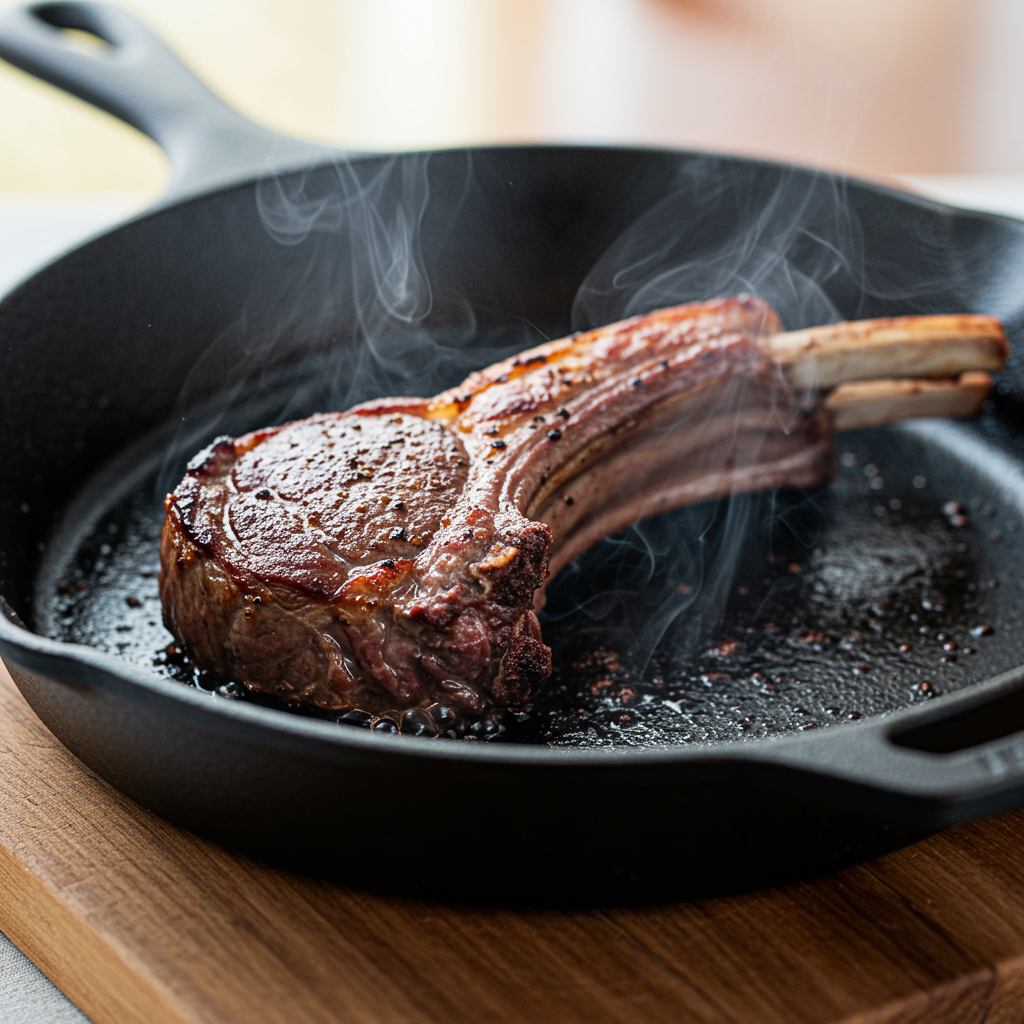 9. Cast Iron Seared Lamb Chops