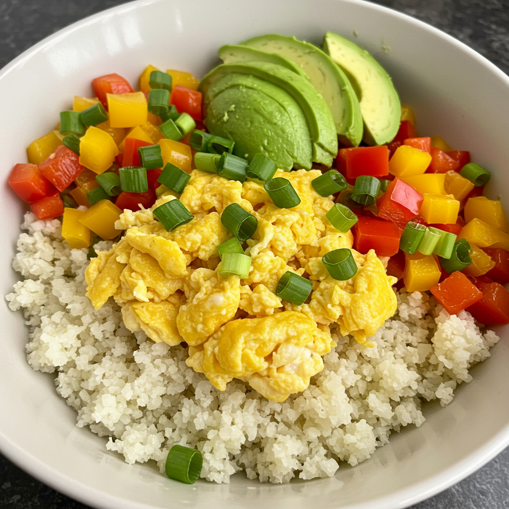 9. Cauliflower Breakfast “Rice” Bowl