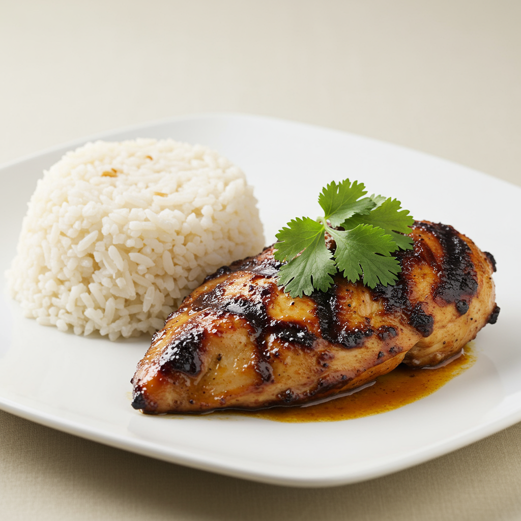 9. Jerk Chicken Breast with Coconut Rice