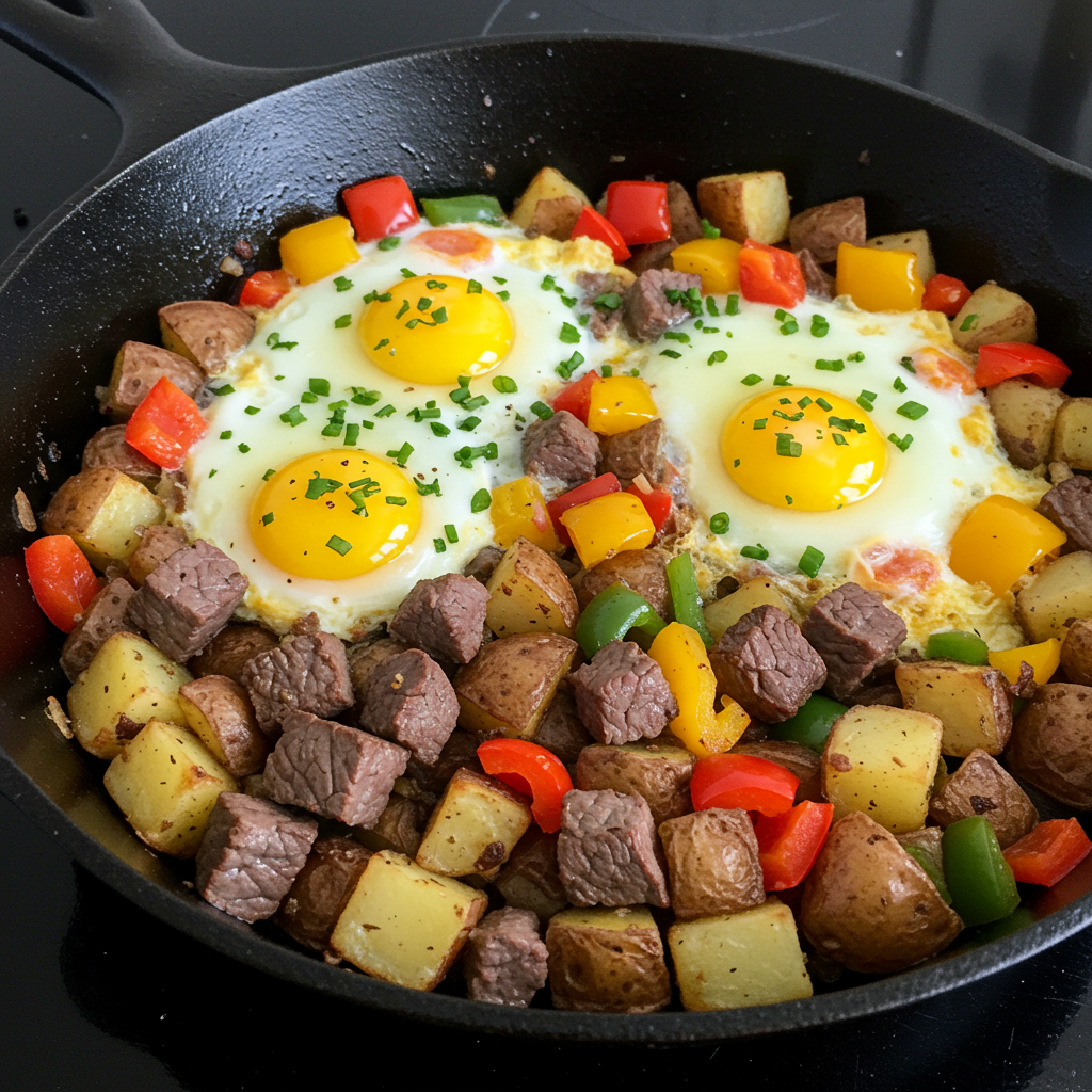 9. Steak & Eggs Hash