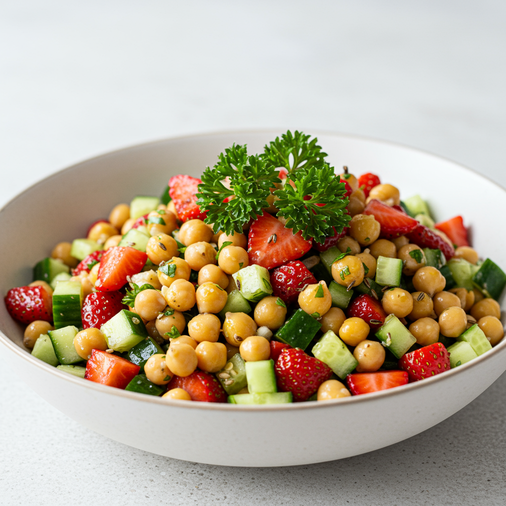9. Strawberry & Chickpea Salad