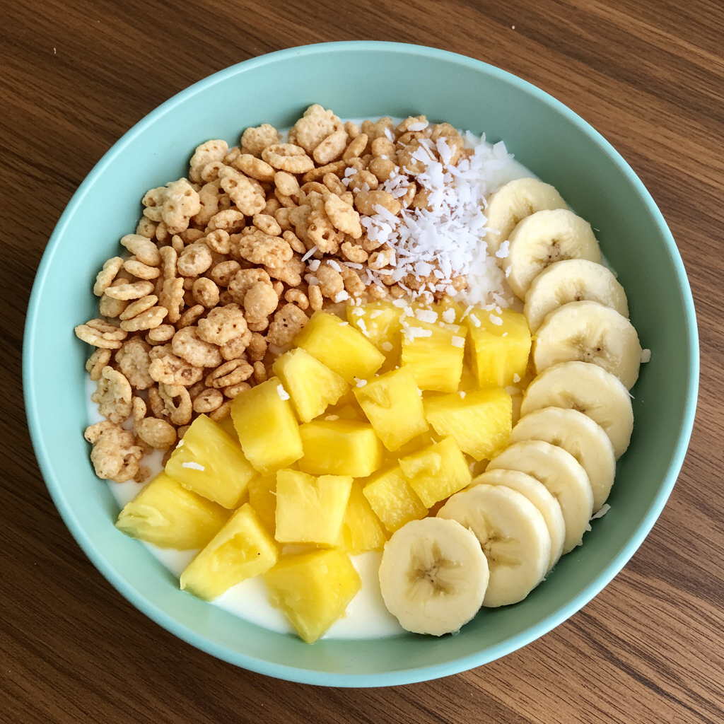 9. Tropical Rice Krispie Breakfast Bowl