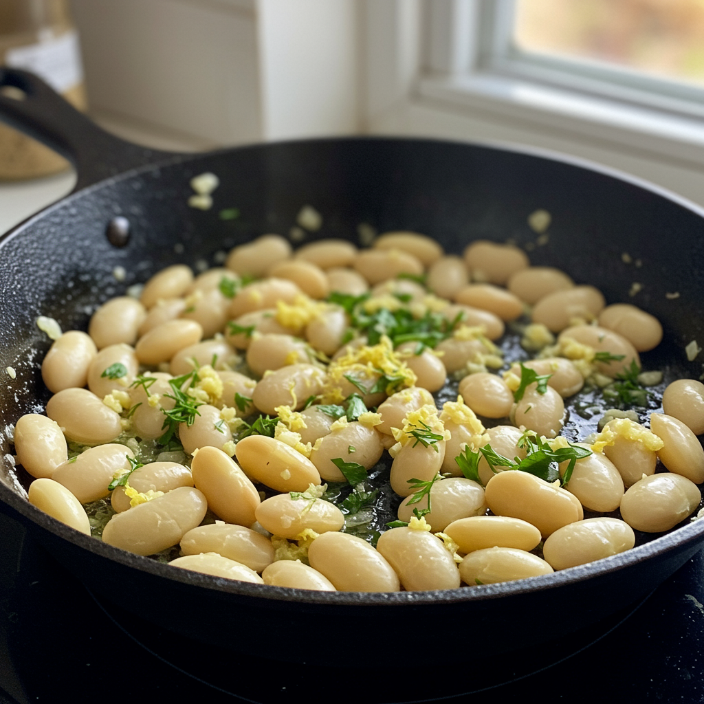 9. Vegan Butter Beans with Garlic, Lemon & Herbs