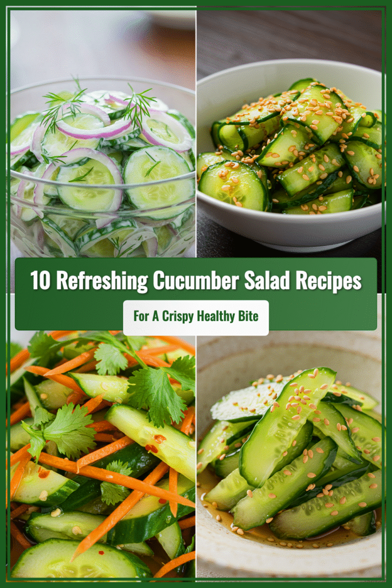 10 Refreshing Cucumber Salad Recipes for a Crispy Healthy Bite
