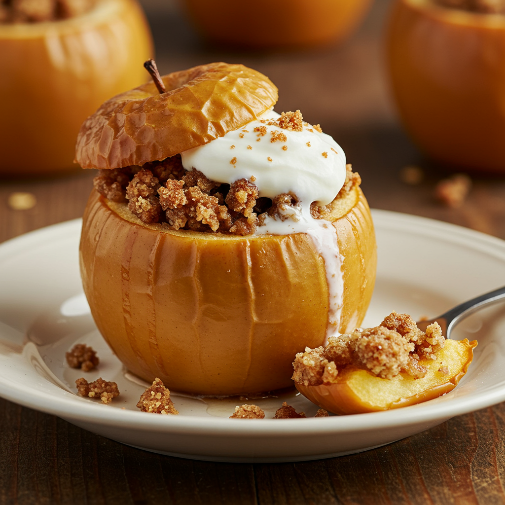 10. Baked Apples with Cinnamon Oat Crumble