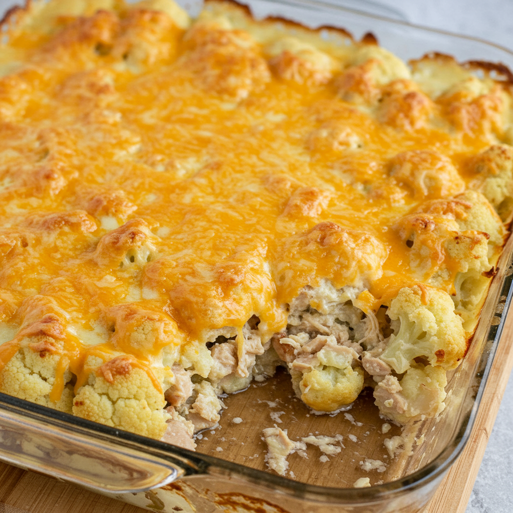 10. Cheesy Chicken &amp; Cauliflower Bake