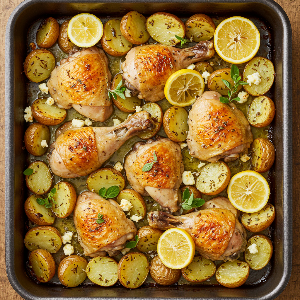 10. Greek Lemon Chicken with Potatoes
