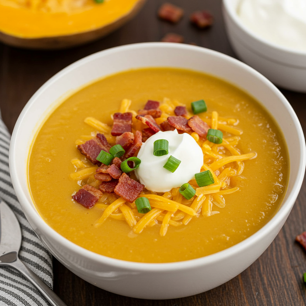 10. Loaded Baked Potato Butternut Squash Soup