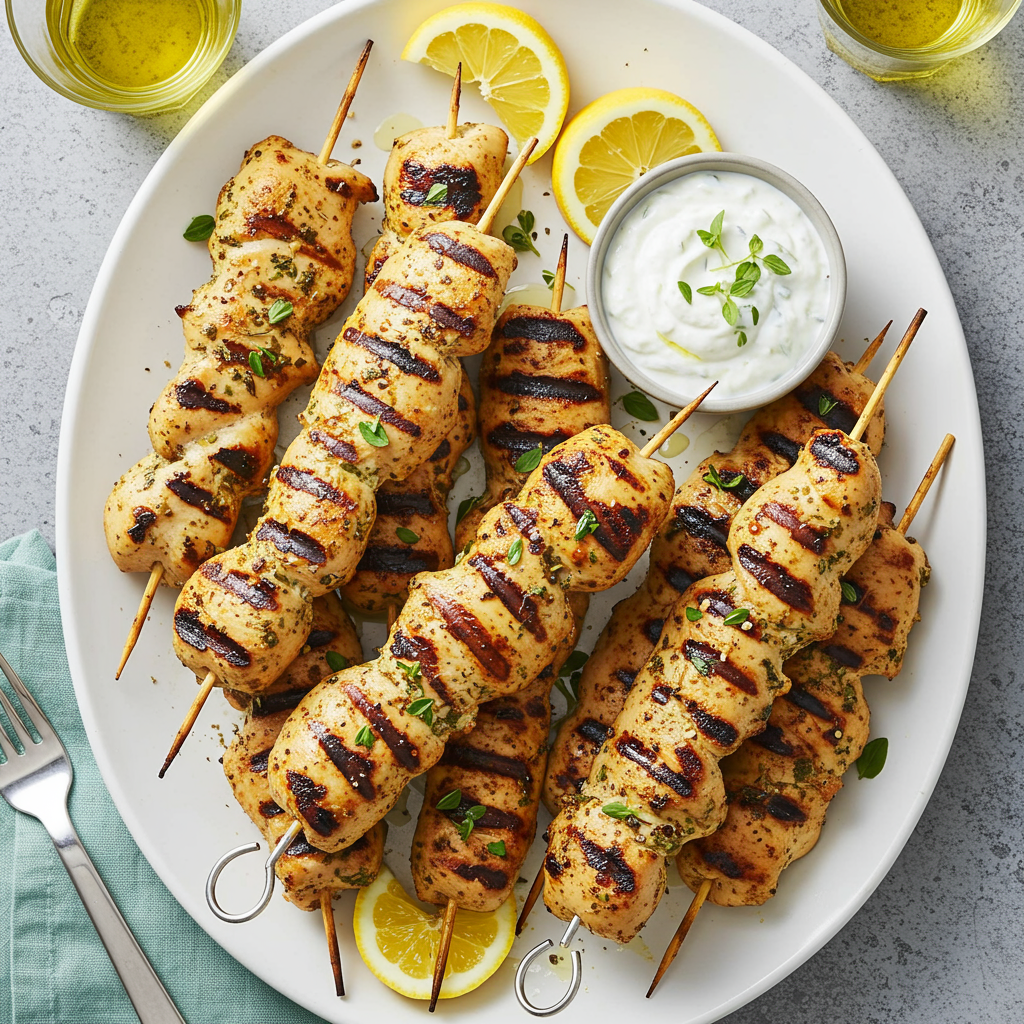 10. Mediterranean Chicken Tender Skewers