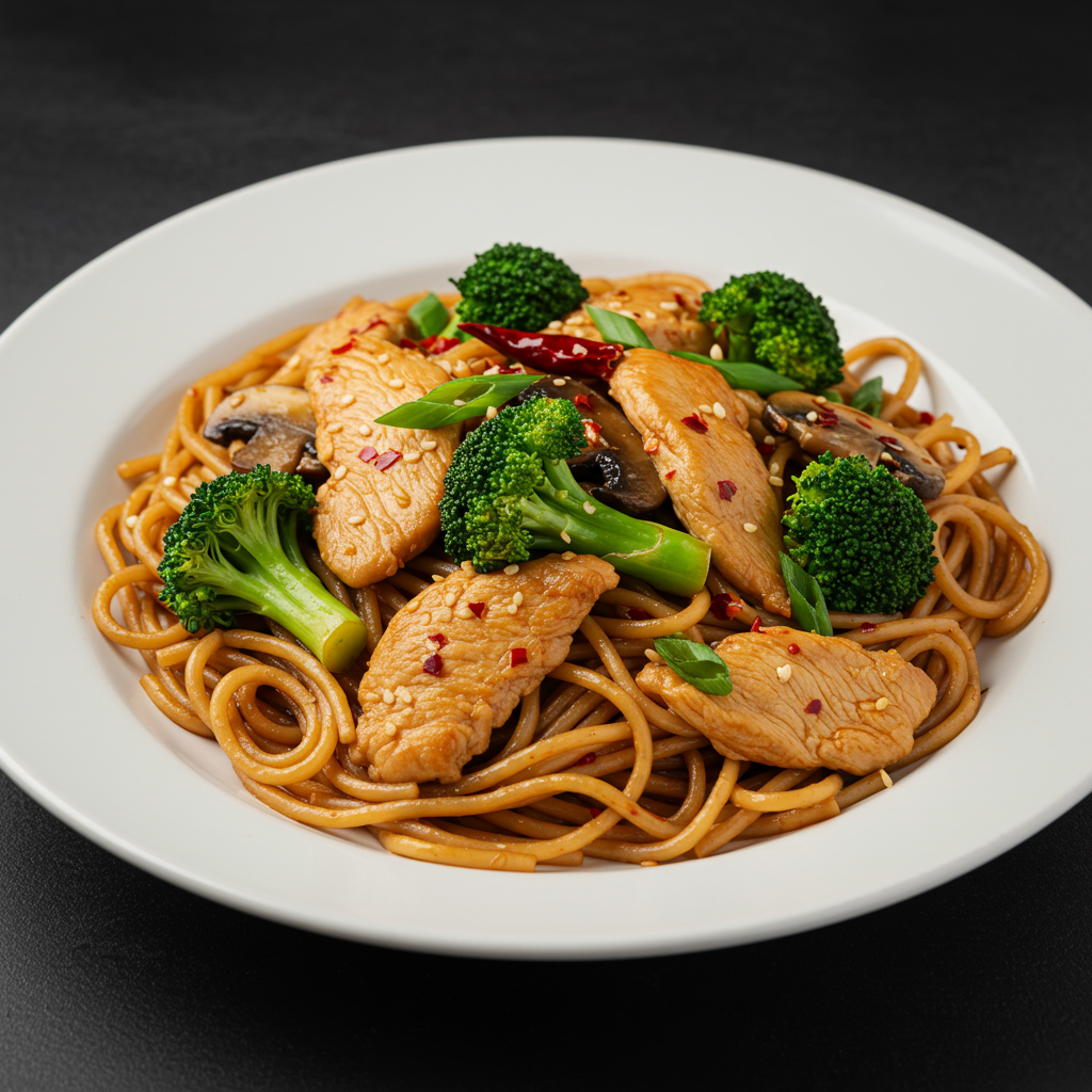 10. Szechuan Chicken Noodles (Spicy &amp; Bold!)