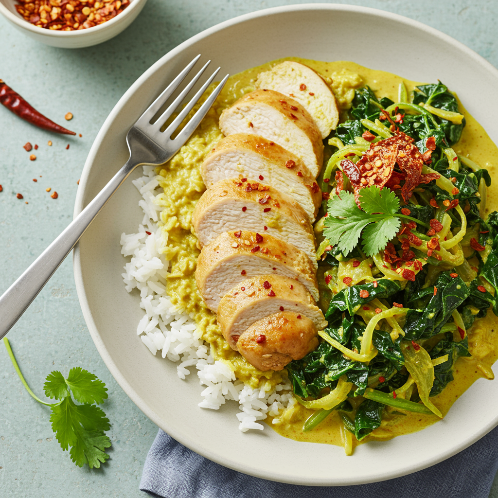 10. Thai-Inspired Coconut Kale Chicken