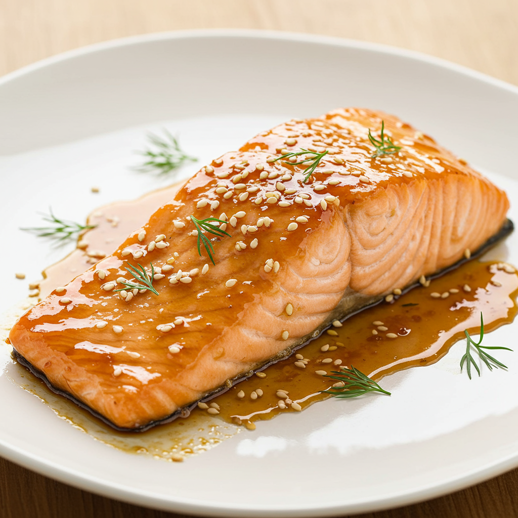 11. Honey Glazed Salmon with Sesame Seeds
