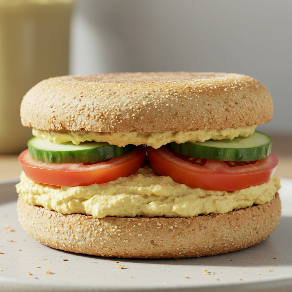 11. Hummus & Veggies Breakfast Sandwich