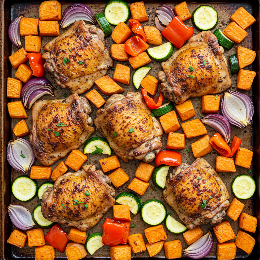 11. One-Pan Jerk Chicken and Vegetables