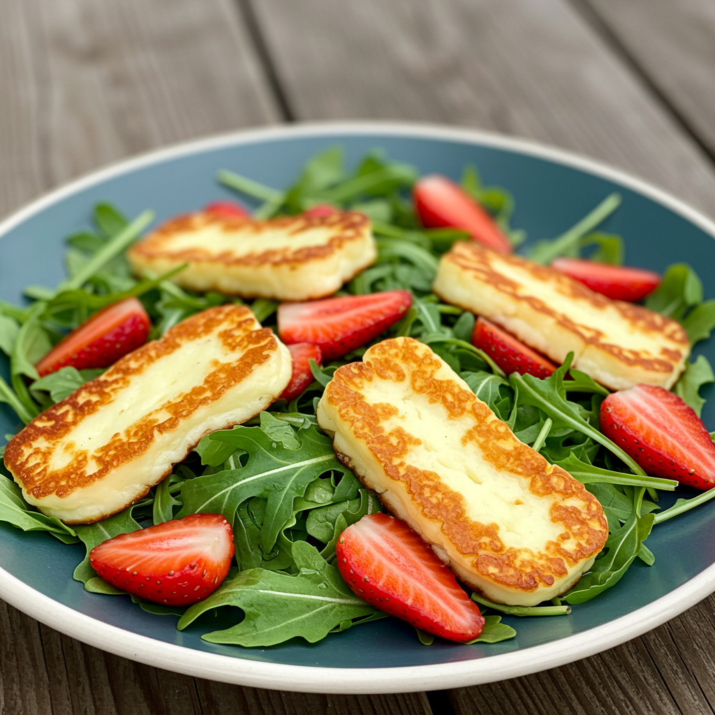 11. Strawberry & Grilled Halloumi Salad