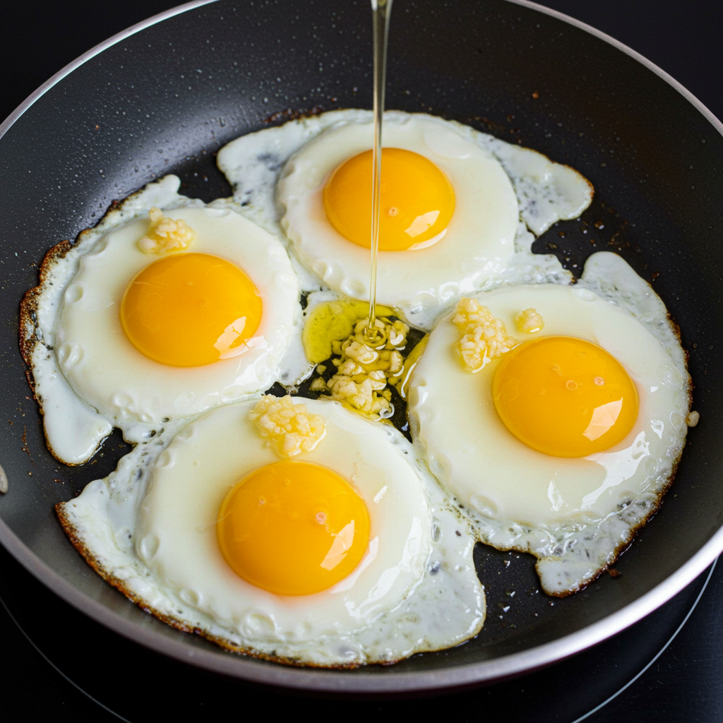 12. Afghan-Style Fried Eggs with Oil Drizzle